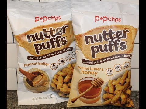 Popchips Nutter Puffs: Peanut Butter and Peanut Butter & Honey Puffed Snack Review