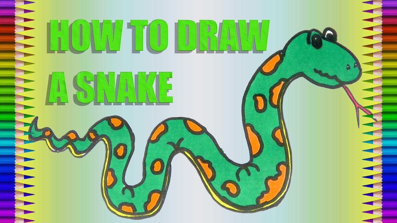 Featured image of post Snake Drawing Images With Colour You may also wish to use crayons colored pencils markers or other implements