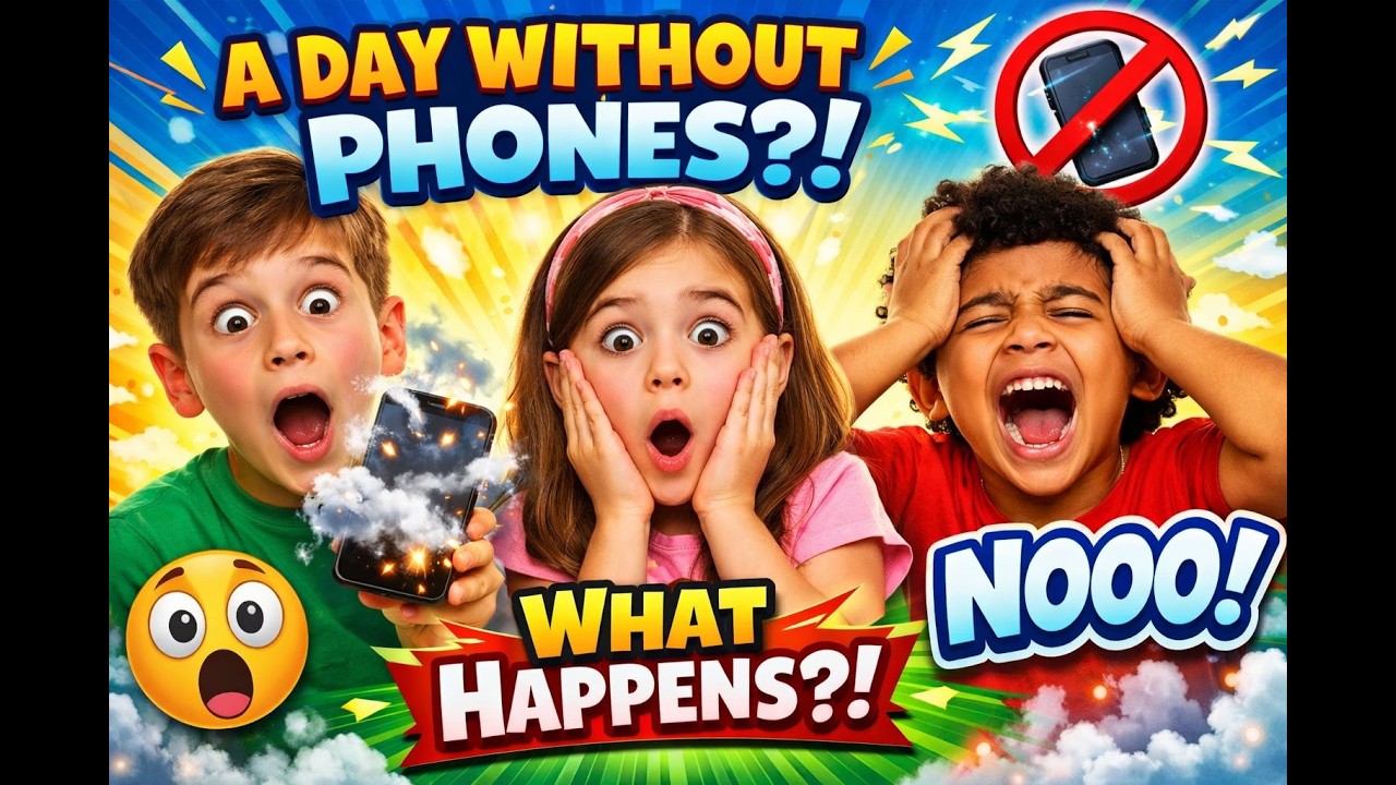 A Day Without Phones 😱 | Kids Take Over the No-Screen Challenge!