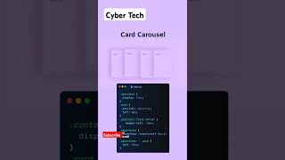 Card Carousal | bootstrap carousel | Html | Css  #cybertech #coding #webdesign #viralvideo #css