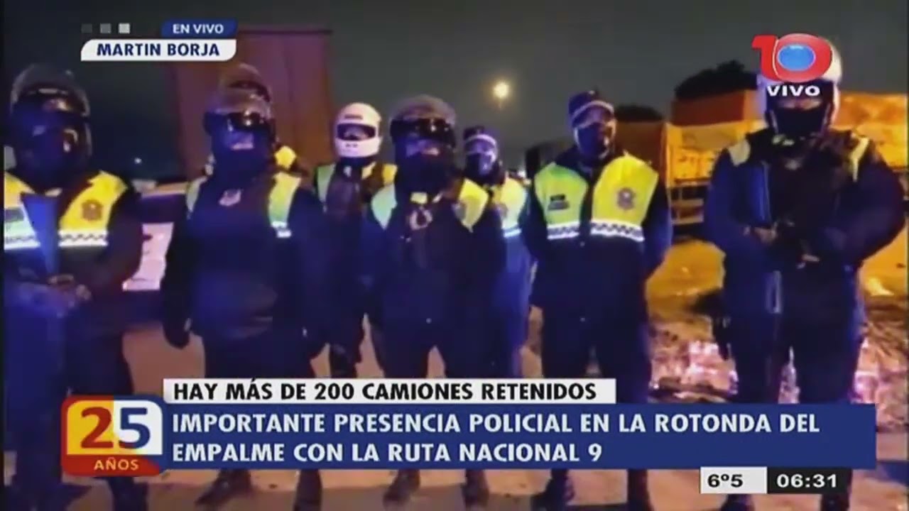 Presencia policial y detenciones en la rotonda de El Empalme