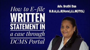 Written Statement E-filing through DCMS Portal 
