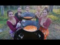 Egg crispy with rice fried cook recipe and eat - Amazing video