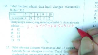 Pembahasan soal prediksi un matematika smp tahun 2017 untuk skl
menghitung nilai rata-rata(mean). dengan cara mudah dan cepat dipahami