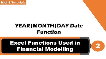 Excel Date Functions YEAR, MONTH and DAY for financial modeling