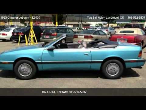 1993 Chrysler Lebaron Gtc For In Longmont Co 80501 You 1993 Chrysler Lebaron Gtc For In Longmont Co 80501