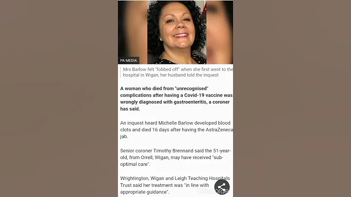 Michelle Barlow Covid vaccine: Woman who died was ...