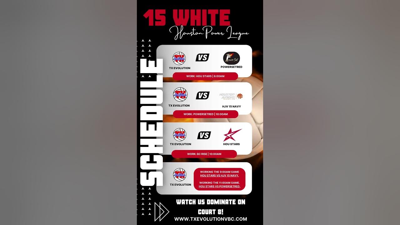 15 white hpl schedule youtube
