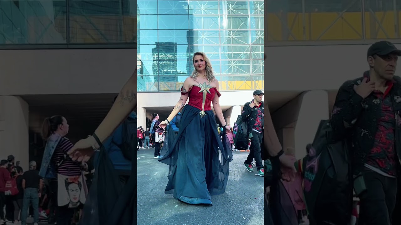 happy to debut our newest creation- captain marvel at NYCC! #cosplay #sew #newyorkcomiccon #marvel