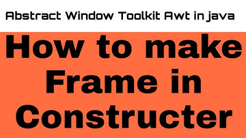 Abstract Window Toolkit Awt in java how to make first Frame in extends  java on window application