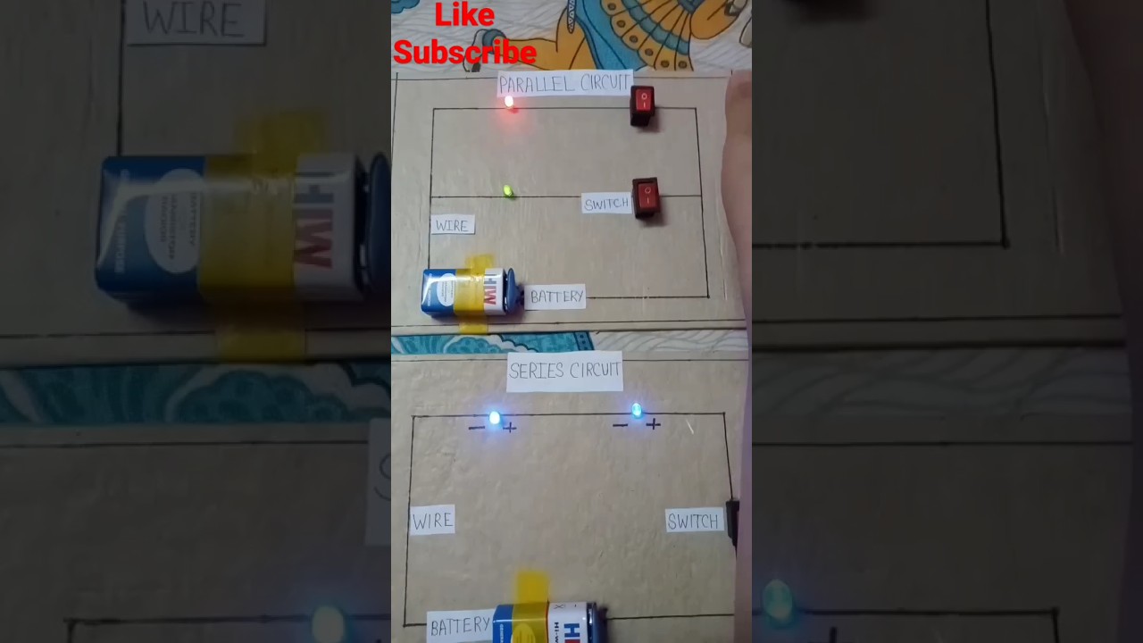 series and parallel combination circuit🔁🔄💡#science #project