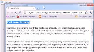 XHTML and CSS Tutorial   7   Creating a Link Within a Web Page   YouTube 360p Net Worth
