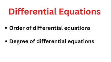order and degree of differential equations | Differential equation (DE) | how find order & degree