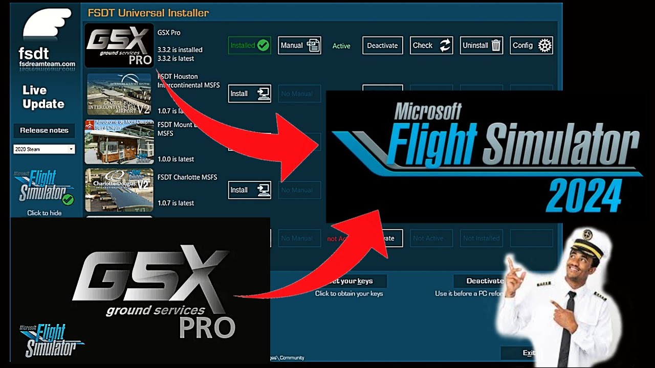 GSX pro PARA MICROSOFT FLIGHT SIMULATOR 2024. #InstalaçãoCorreta - YouTube