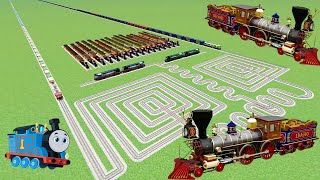 STEAM ENGINE 16 TRAIN CROSSING SNAKE🐍SQUARE U-TURN TRACK RAILWORK Train Simulator screenshot 3