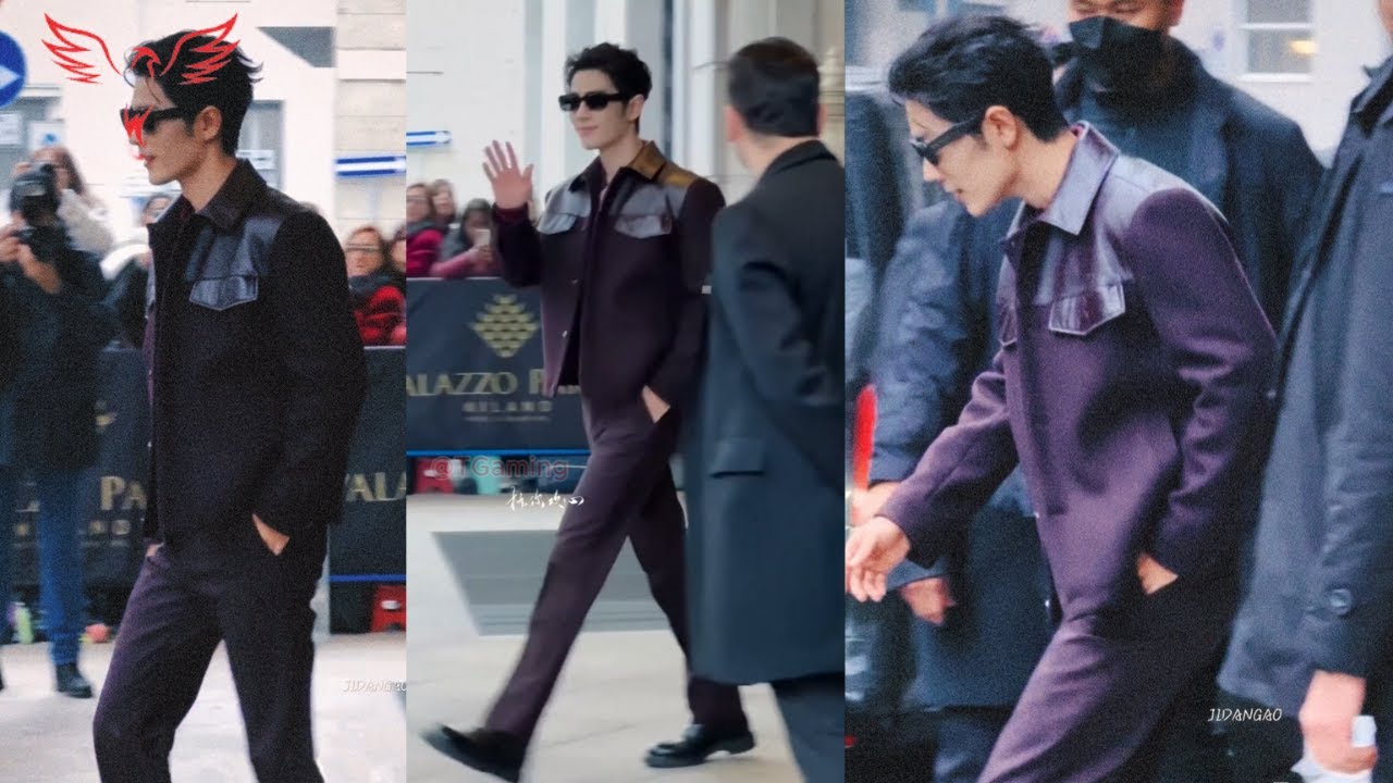 Xiao Zhan Leaves the Hotel, Officially on His Way to the Gucci Show – Fans Go Wild at Milan Fashio..