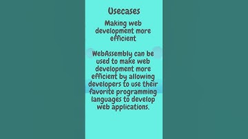 WebAssembly UseCases