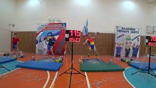 Рывок гири 32 кг свыше 95 кг мужчины Денисов Гафаров