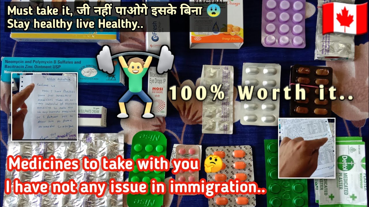 Medicines to take to canada Medicines to carry for Canada Do we
