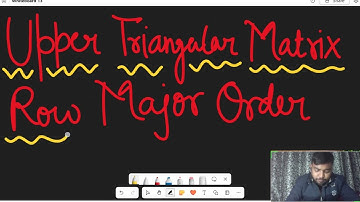 Upper Tringular Matrix || Row Major Order || Data Structure || JITVNS