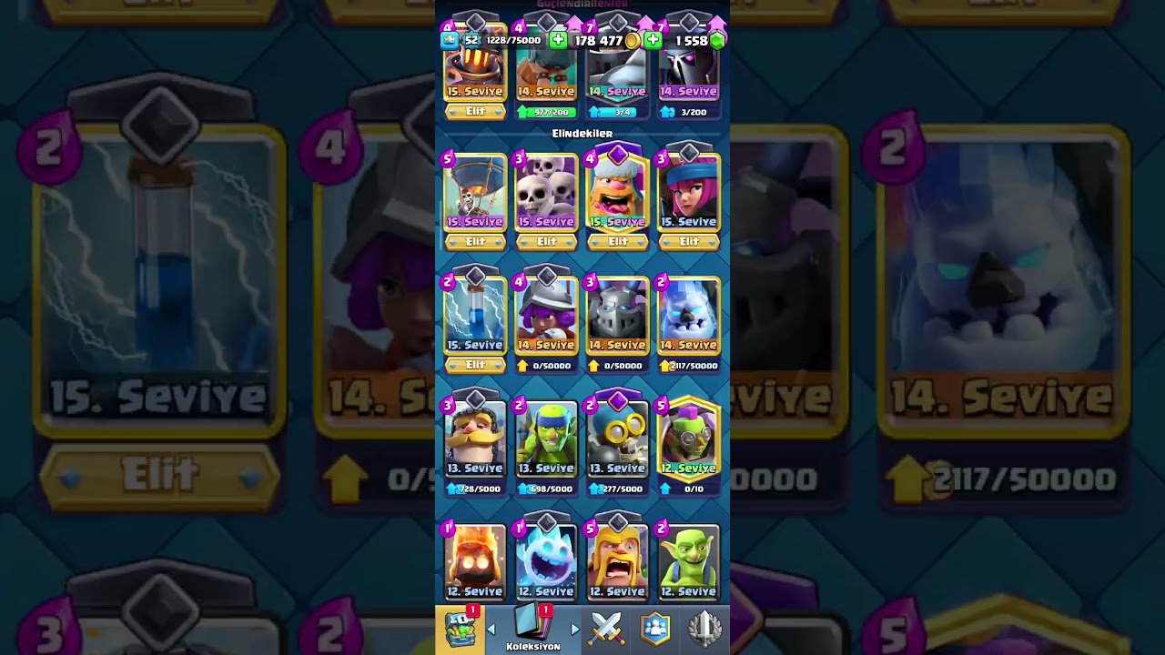 6 EVRİM 6 ELİT 9 MAX KART 52 SEVİYE 9400 KUPA videosu