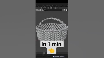 Made This Realistic Basket in Blender 🧺 | Realistic Basket in 1 Minute #blender  #addon #trending
