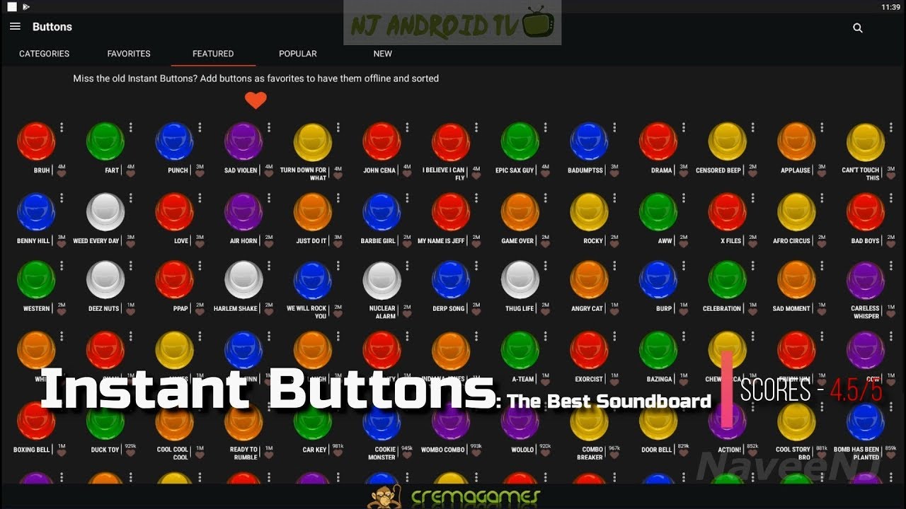 دانلود برنامه Instant Buttons: The Best Soundboard App برای اندروید