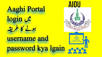 AIOU, How to login Aaghi LMS Portal,user name and password,#aiou, #aaghilms,#tefl