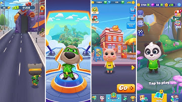 Talking Tom Gold Run,Talking Tom Hero Dash,Pet Runner,Running Pet (Android/iOS) Gameplay