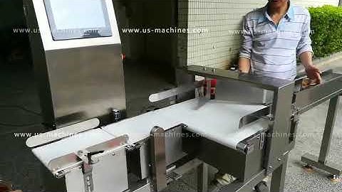 Automatic jam glass bottle jar weighing checking machine with rejecting system