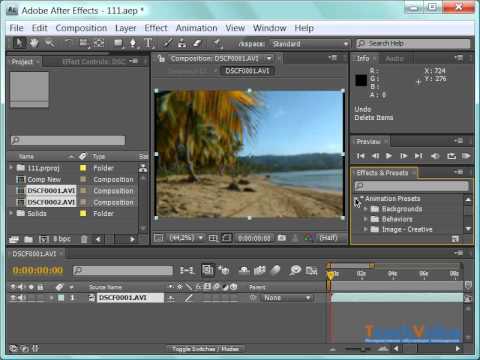 Применение эффектов и шаблонов в Adobe After Effects CS4 - YouTube