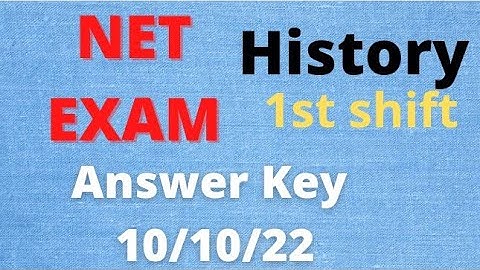 UGC NET history answer key 2022 first shift. NET History 2022 answer sheet