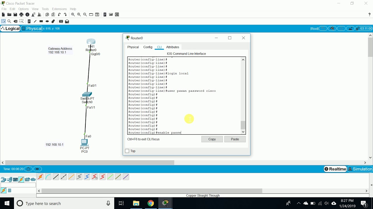 cisco packet tracer tutorial in ssh and telnet