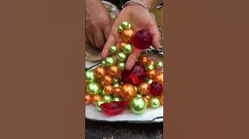 ​A surprising harvest of colorful, vibrant pearls from a giant clam # pearls #asmr #shorts #viral