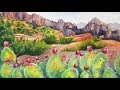 Cactus Landscape & FINALLY my Landscape Class is here!!! Link in Description