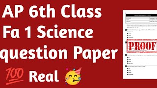 ap 6thclass fa1 cba-1 general science question paper🥳 2024-25 important paper