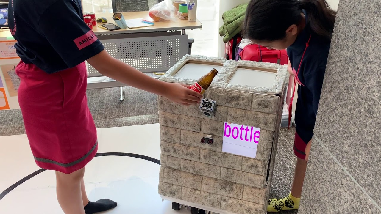小学生が作った 未来のゴミ箱 は自律走行 機械学習でゴミ分別 Iotセンサーで外の環境を検知 Jjpc 全国小中学生プログラミング大会レポート ロボスタ 小学生が作った 未来のゴミ箱 は自律走行 機械学習でゴミ分別 Iotセンサーで外の環境を検知 Jjpc 全国小中学生プログラミング大会レポート ロボスタ