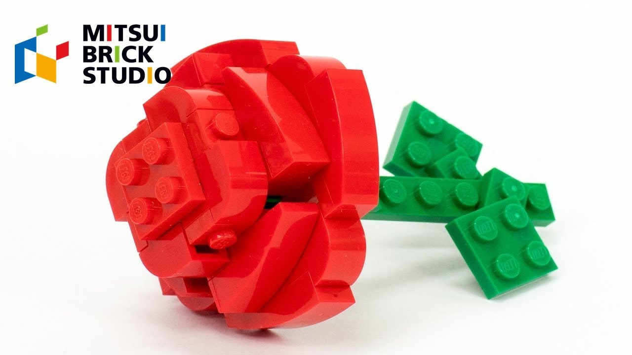 How to Build a Rose with LEGO Bricks YouTube