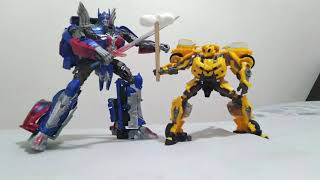 bumblebee vs nemesis prime stop motion