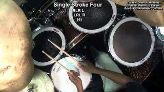 Drumming Student Practice Routine 7 Basic Rudiments @EricBlackmonGuitar Drums