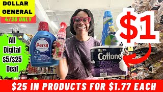 Dollar General $5/$25 Haul | $25 in products for $1.77 each using ALL Digital Coupons