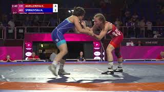 18 Ww - 50 Kg K. Muellerova Cze V. M. Spirkovska Mkd