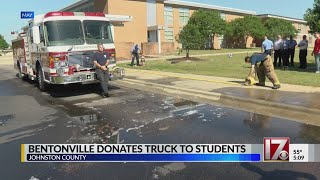 Volunteer fire department donates truck for Johnston County high school students