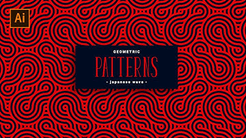 How to design geometric wave pattern | Japanese wavy lines in illustrator