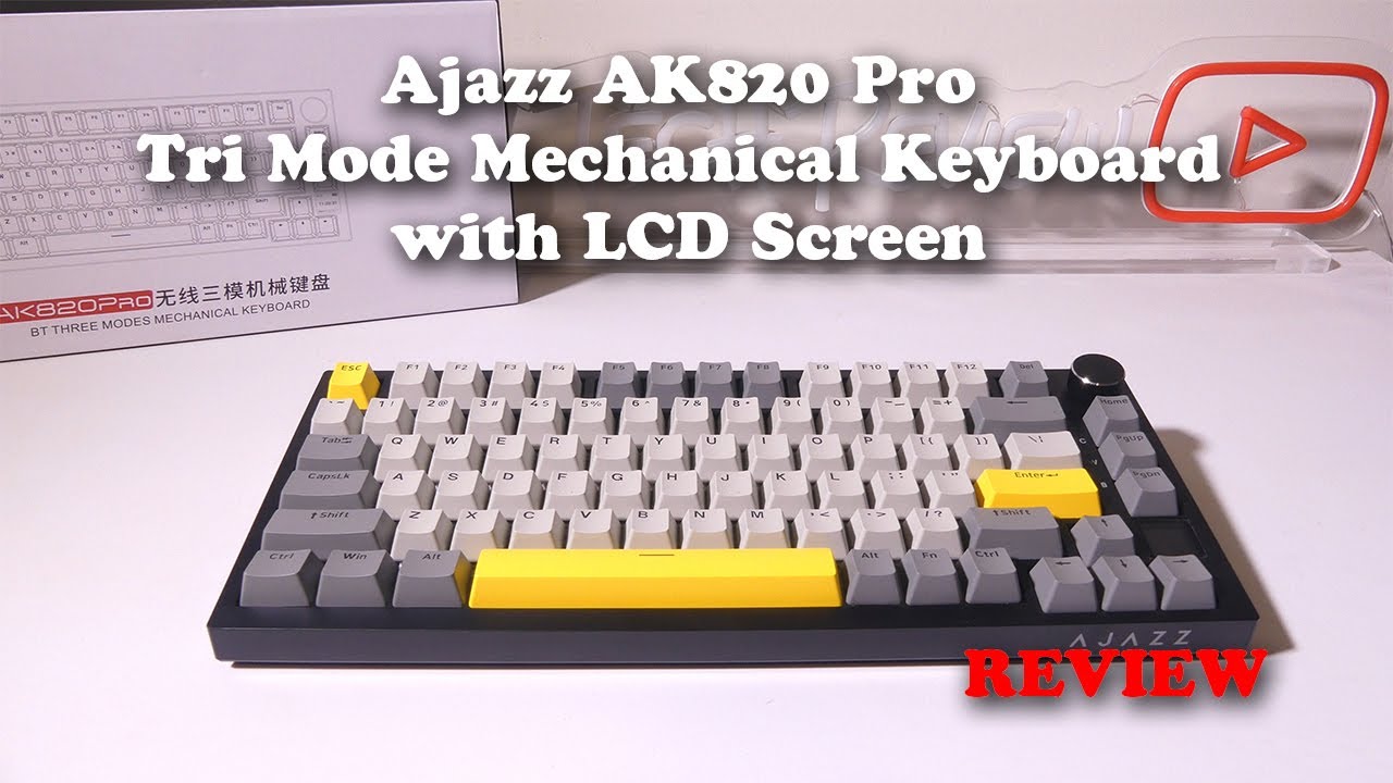 Ajazz AK820 Pro Tri Mode Mechanical Keyboard with LCD Screen REVIEW 