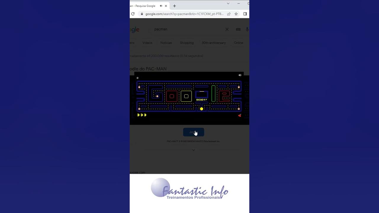 Jogo Pac-Man no Google 