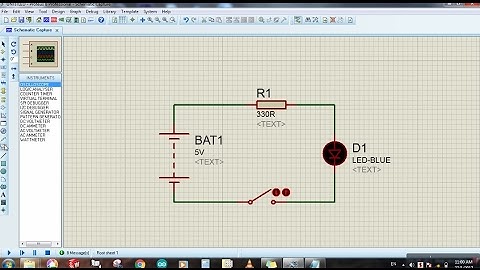 Proteus For beginners Tutorial#1 - Circuit designing, Simulation, and Voltage measuring