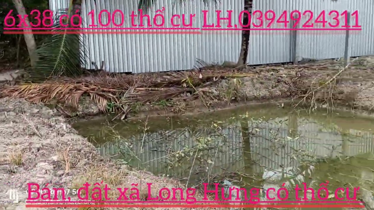 Bán đất xã Long Hưng tiền Giang,6x38 có 100 thổ cư LH,0394924311