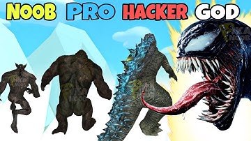 NOOB vs PRO vs HACKER vs GOD in Monster Evolution Run