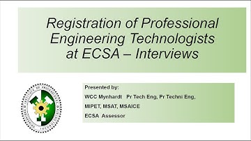Registration of Technologists at ECSA - Types of Interviews